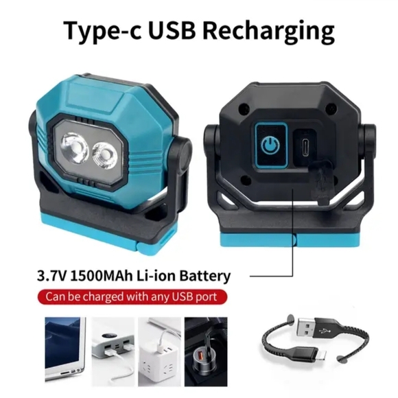 Portable Blue LED Work Light - Picture 3 of 6